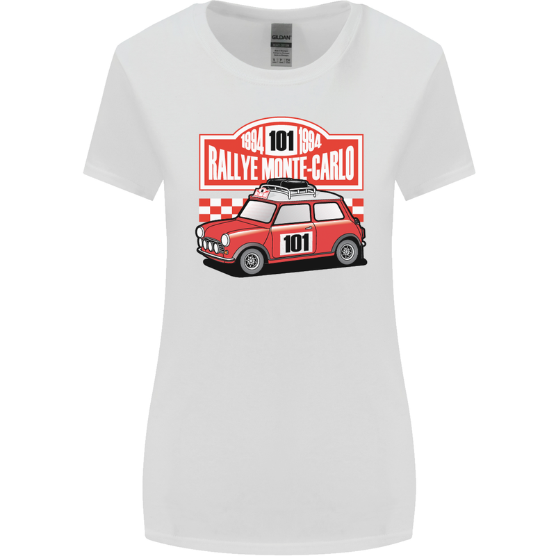 Rallye Monte Carlo Mini Rally Car Womens Wider Cut T-Shirt White