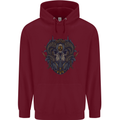 Ram Skull With Respirator Childrens Kids Hoodie Maroon