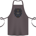 Ram Skull With Respirator Cotton Apron 100% Organic Dark Grey