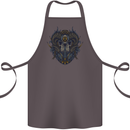 Ram Skull With Respirator Cotton Apron 100% Organic Dark Grey