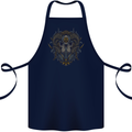 Ram Skull With Respirator Cotton Apron 100% Organic Navy Blue