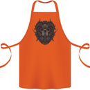 Ram Skull With Respirator Cotton Apron 100% Organic Orange