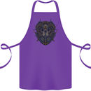 Ram Skull With Respirator Cotton Apron 100% Organic Purple