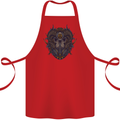 Ram Skull With Respirator Cotton Apron 100% Organic Red