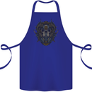Ram Skull With Respirator Cotton Apron 100% Organic Royal Blue