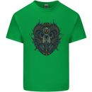 Ram Skull With Respirator Kids T-Shirt Childrens Irish Green