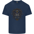 Ram Skull With Respirator Kids T-Shirt Childrens Navy Blue
