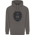 Ram Skull With Respirator Mens 80% Cotton Hoodie Charcoal
