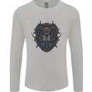 Ram Skull With Respirator Mens Long Sleeve T-Shirt Sports Grey