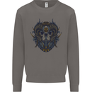 Ram Skull With Respirator Mens Sweatshirt Jumper Charcoal