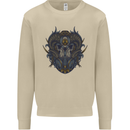 Ram Skull With Respirator Mens Sweatshirt Jumper Sand