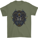 Ram Skull With Respirator Mens T-Shirt Cotton Gildan Military Green