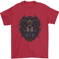 Ram Skull With Respirator Mens T-Shirt Cotton Gildan Red
