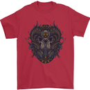 Ram Skull With Respirator Mens T-Shirt Cotton Gildan Red