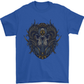 Ram Skull With Respirator Mens T-Shirt Cotton Gildan Royal Blue
