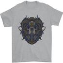 Ram Skull With Respirator Mens T-Shirt Cotton Gildan Sports Grey