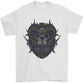 Ram Skull With Respirator Mens T-Shirt Cotton Gildan White