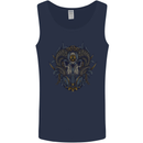 Ram Skull With Respirator Mens Vest Tank Top Navy Blue