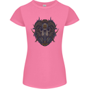Ram Skull With Respirator Womens Petite Cut T-Shirt Azalea