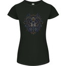 Ram Skull With Respirator Womens Petite Cut T-Shirt Black