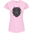 Ram Skull With Respirator Womens Petite Cut T-Shirt Light Pink