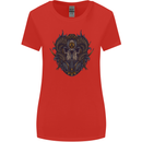 Ram Skull With Respirator Womens Wider Cut T-Shirt Red