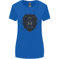 Ram Skull With Respirator Womens Wider Cut T-Shirt Royal Blue