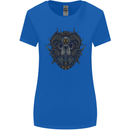 Ram Skull With Respirator Womens Wider Cut T-Shirt Royal Blue