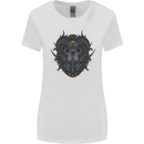 Ram Skull With Respirator Womens Wider Cut T-Shirt White