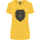 Ram Skull With Respirator Womens Wider Cut T-Shirt Yellow