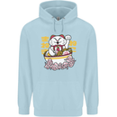 Ramen Lucky Cat Childrens Kids Hoodie Light Blue