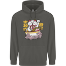 Ramen Lucky Cat Childrens Kids Hoodie Storm Grey