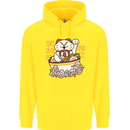 Ramen Lucky Cat Childrens Kids Hoodie Yellow
