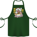 Ramen Lucky Cat Cotton Apron 100% Organic Forest Green