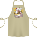 Ramen Lucky Cat Cotton Apron 100% Organic Khaki