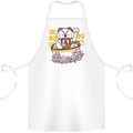 Ramen Lucky Cat Cotton Apron 100% Organic White