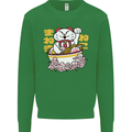 Ramen Lucky Cat Kids Sweatshirt Jumper Irish Green