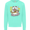 Ramen Lucky Cat Kids Sweatshirt Jumper Peppermint