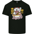 Ramen Lucky Cat Kids T-Shirt Childrens Black