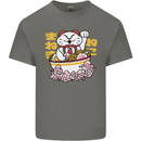 Ramen Lucky Cat Kids T-Shirt Childrens Charcoal