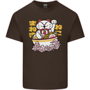 Ramen Lucky Cat Kids T-Shirt Childrens Chocolate