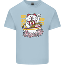 Ramen Lucky Cat Kids T-Shirt Childrens Light Blue