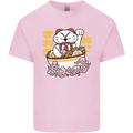 Ramen Lucky Cat Kids T-Shirt Childrens Light Pink