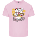Ramen Lucky Cat Kids T-Shirt Childrens Light Pink