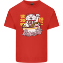 Ramen Lucky Cat Kids T-Shirt Childrens Red