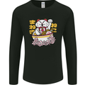 Ramen Lucky Cat Mens Long Sleeve T-Shirt Black