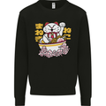 Ramen Lucky Cat Mens Sweatshirt Jumper Black