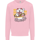 Ramen Lucky Cat Mens Sweatshirt Jumper Light Pink