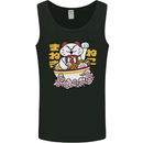 Ramen Lucky Cat Mens Vest Tank Top Black