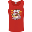 Ramen Lucky Cat Mens Vest Tank Top Red